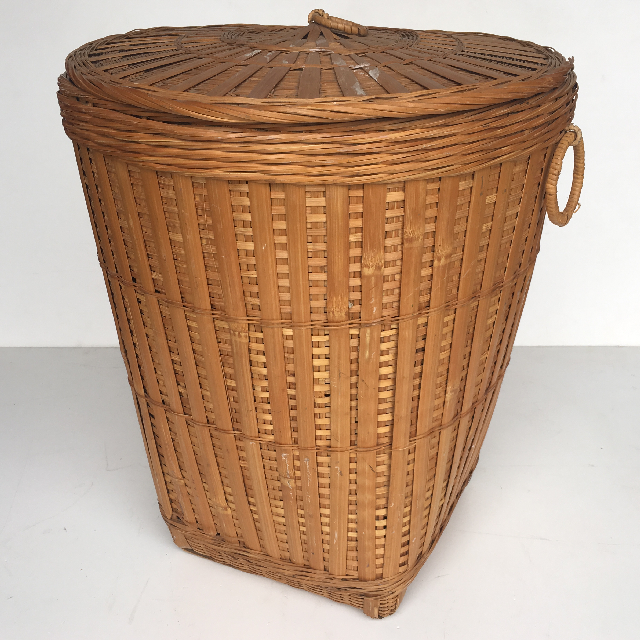 BASKET, Linen Basket w Lid